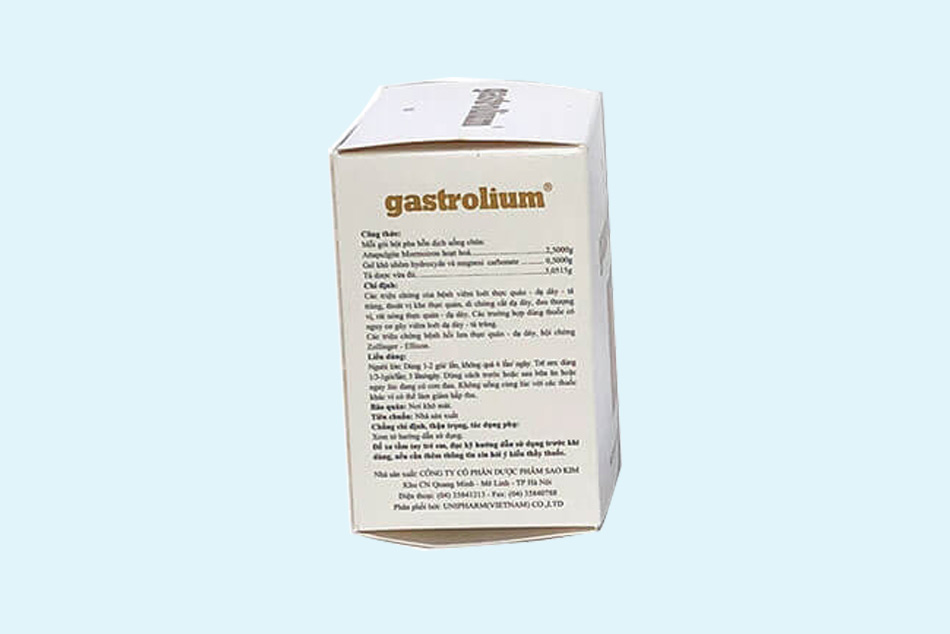 Thành phần và hướng dẫn sử dụng thuốc Gastrolium