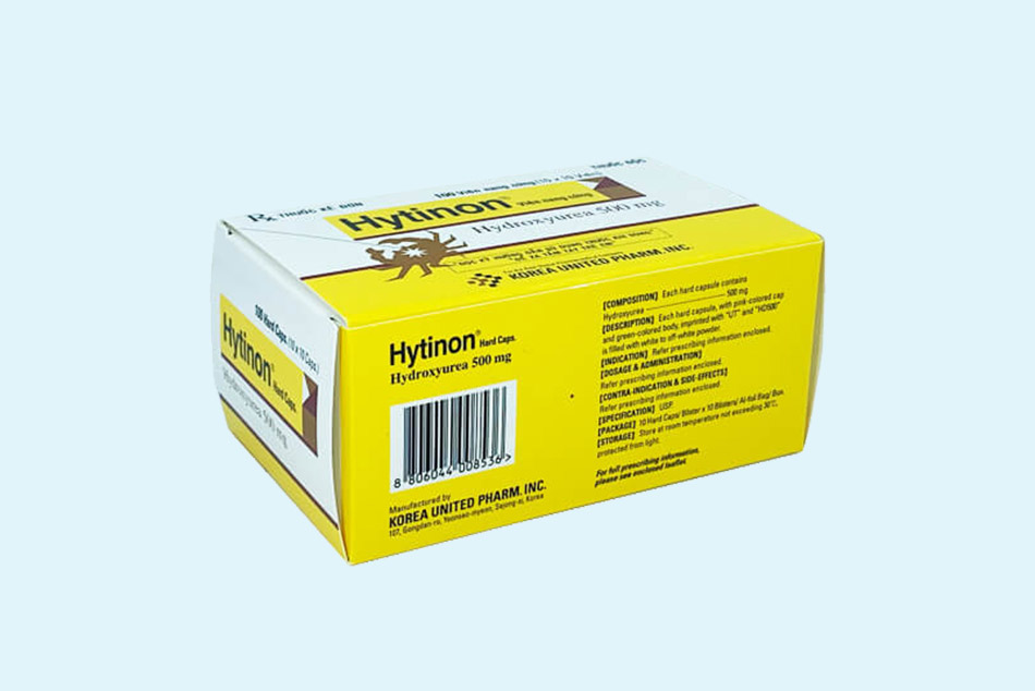 Mặt bên hộp thuốc Hytinon