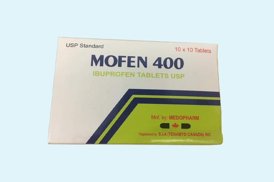 Hình ảnh mặt trước của hộp thuốc Mofen 400