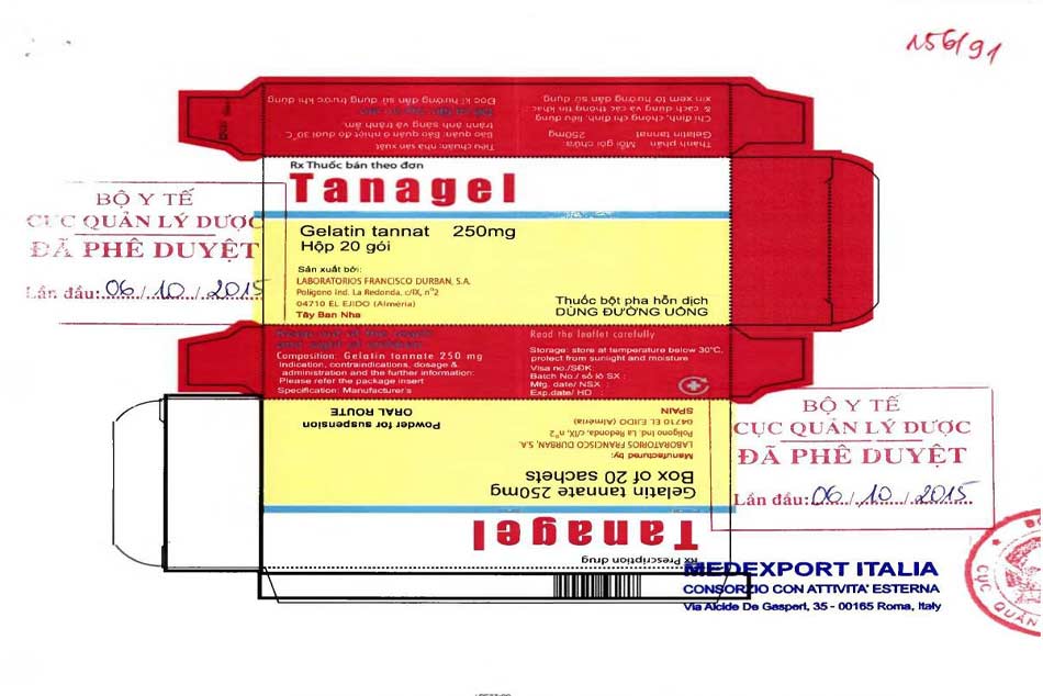 Hình ảnh nhãn thuốc Tanagel