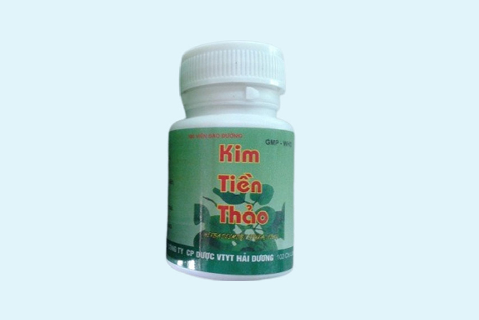 Hình ảnh hộp thuốc Kim tiền thảo do công ty Cổ phần Dược – Vật tư Y tế Hải Dương sản xuất