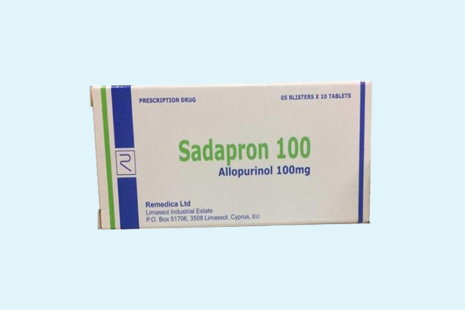 Thuốc Sadapron 100 được sử dụng để điều trị bệnh gút và một số bệnh sỏi thận.