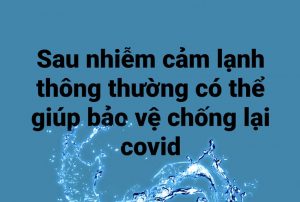 Sau nhiễm cảm lạnh thông thường giúp bảo vệ chống lại covid.