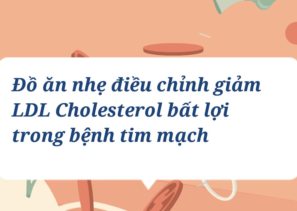 Đồ ăn nhẹ điều chỉnh giảm LDL Cholesterol bất lợi trong bệnh tim mạch