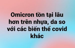 Omicron tồn tại lâu hơn trên nhựa, da so với các biến thể covid khác