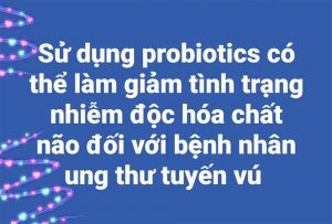 Sử dụng probiotics có thể làm giảm tình trạng nhiễm độc hóa chất não đối với bệnh nhân ung thư tuyến vú