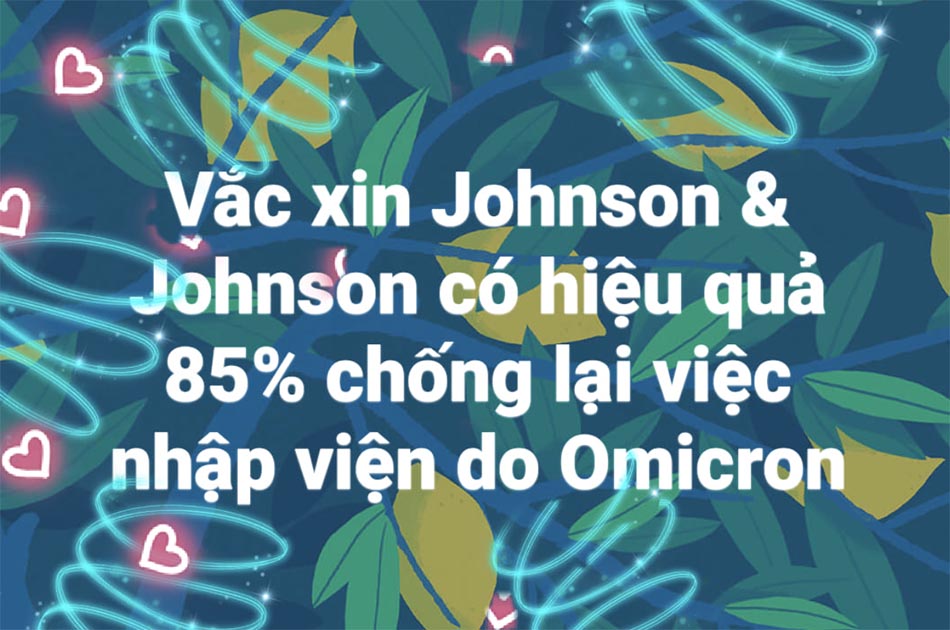 Vắc xin Johnson & Johnson có hiệu quả 85% chống lại việc nhập viện do Omicron