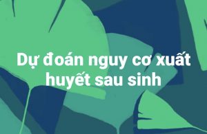 Dự đoán nguy cơ xuất huyết sau sinh