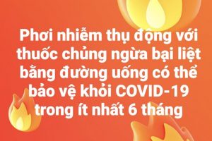 Phơi nhiễm thụ động với thuốc chủng ngừa bại liệt bằng miệng có thể bảo vệ khỏi COVID-19 trong ít nhất 6 tháng.