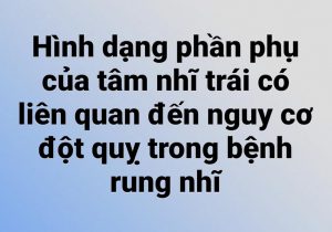 Hình dạng phần phụ của tâm nhĩ trái có liên quan đến nguy cơ đột quỵ trong rung nhĩ.