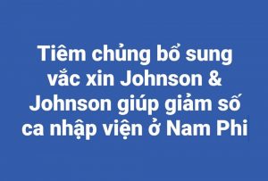 Tiêm chủng bổ sung vắc xin Johnson & Johnson giúp giảm số ca nhập viện ở Nam Phi