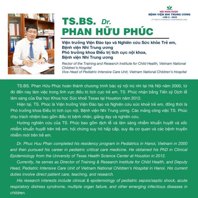 TS.BS. Phan Hữu Phúc - Viện Đào tạo và Nghiên cứu Sức khỏe Trẻ em, Bệnh viện Nhi Trung ương