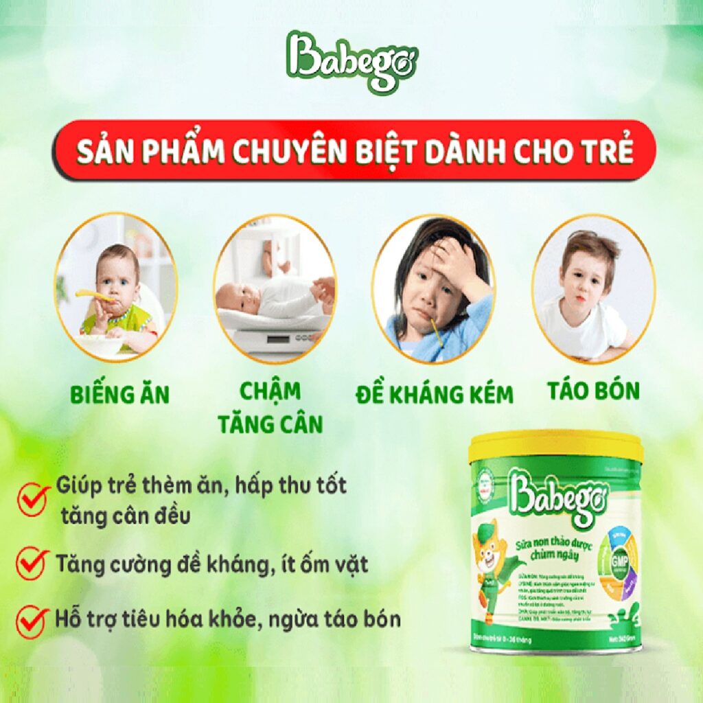 Sữa non thảo dược chùm ngây Babego